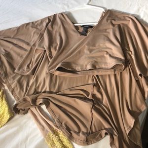 taupe crop top brand new with tags